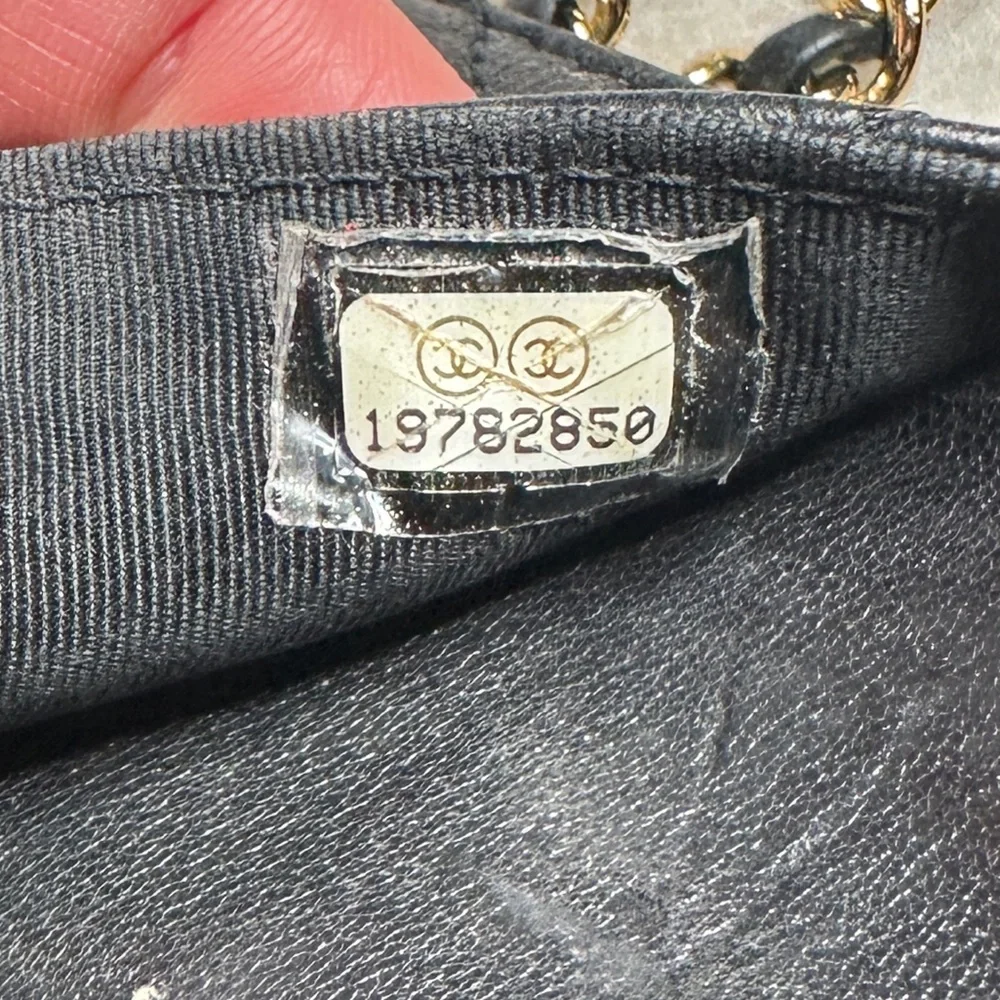 Chanel Black Quilted Classic Lambskin Wallet on a Chain Leather Bag - Picture 13 of 15